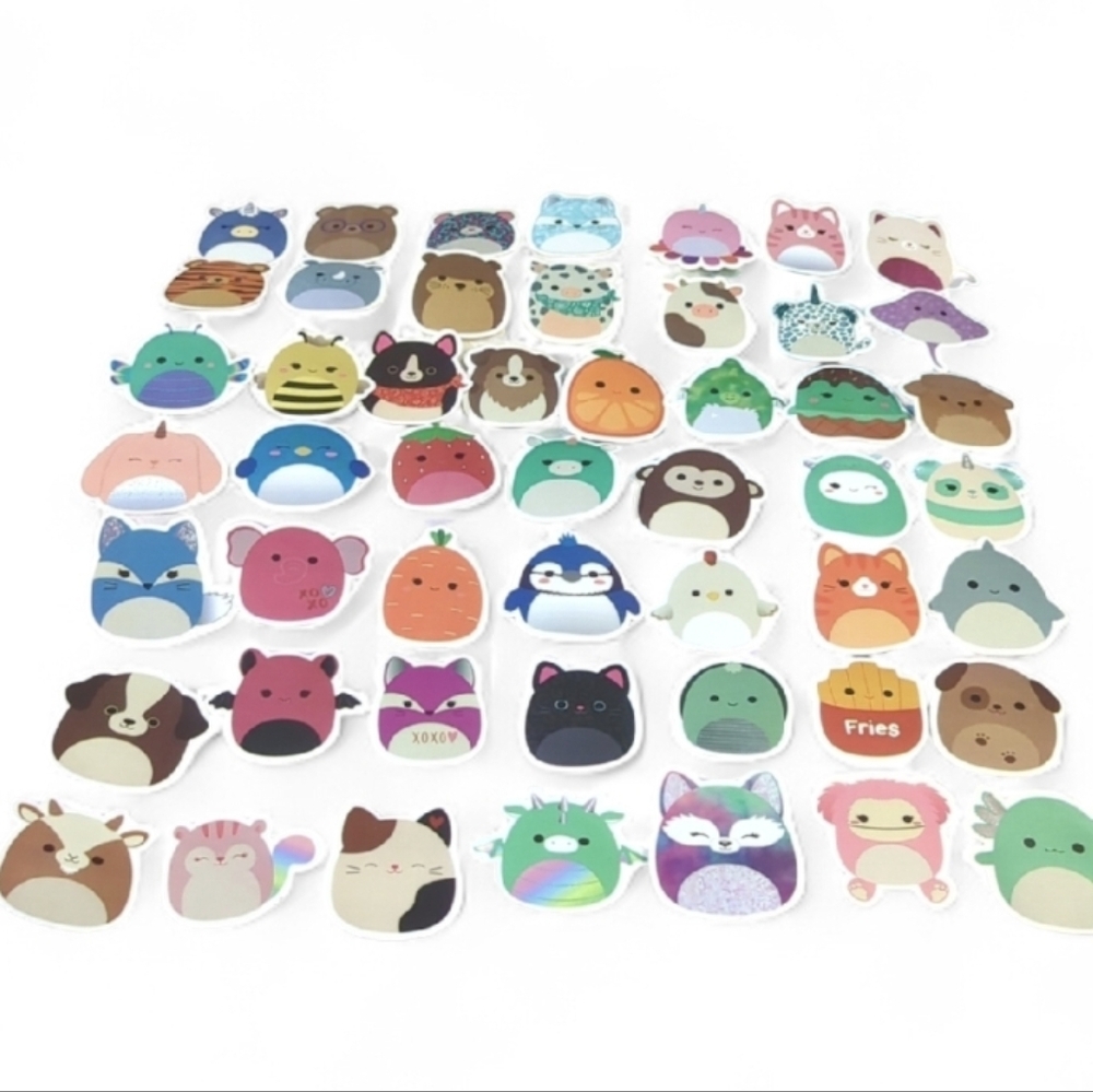 6/$15 Squishmallow-Sticker Mixed Characters Pack Nwt (50 pcs)